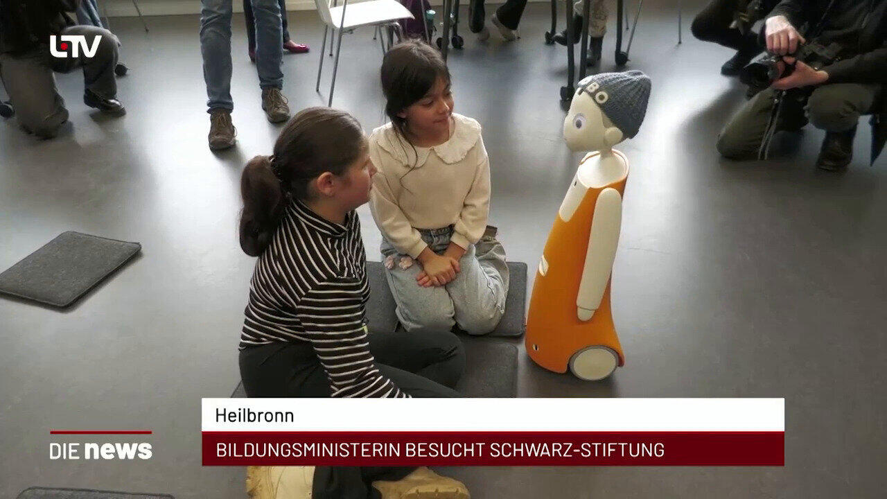 Newsblock: Heilbronn: Bildungsministerin besucht Schwarz-Stiftung +++ Neckarsulm: Soziale App Hilver gestartet