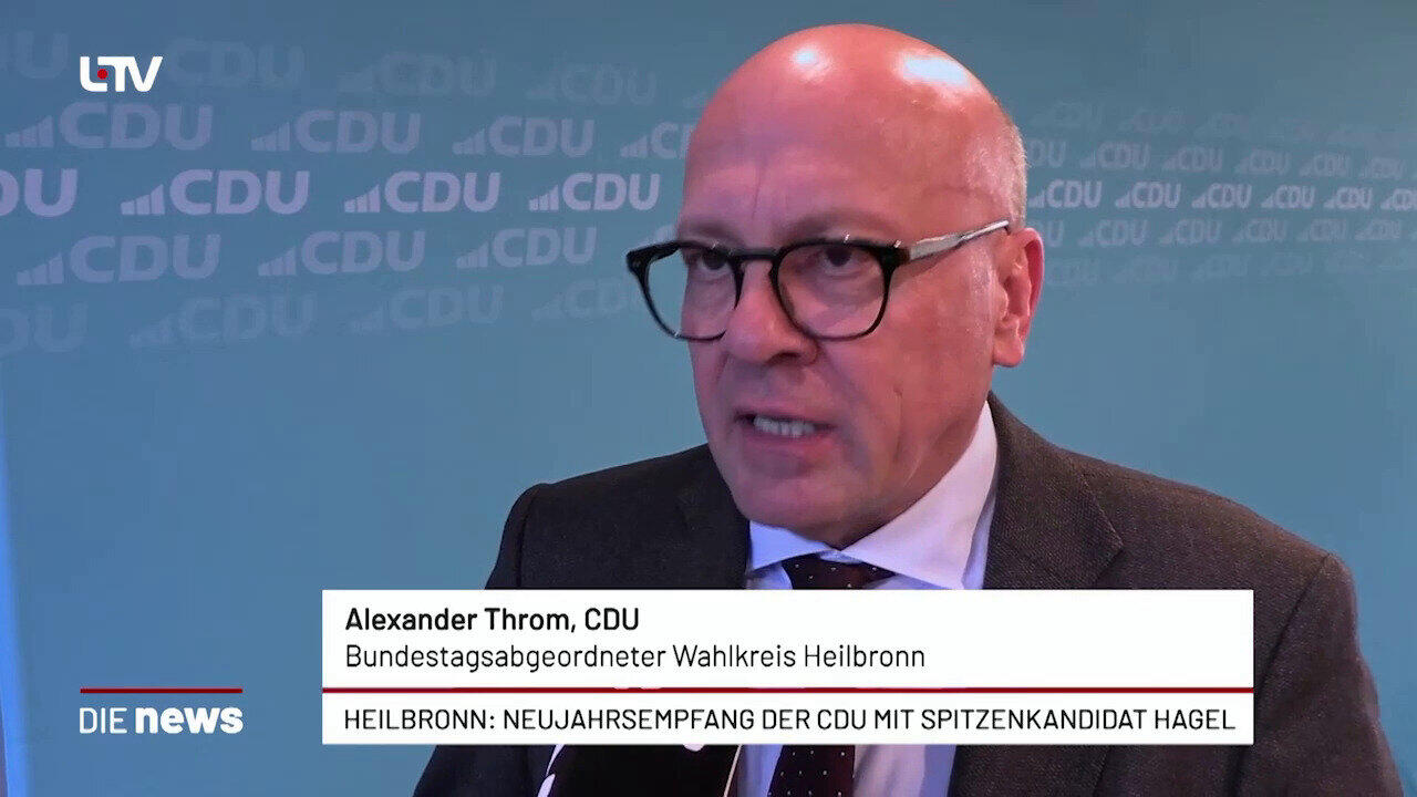 Heilbronn: Neujahrsempfang der CDU mit Spitzenkandidat Hagel