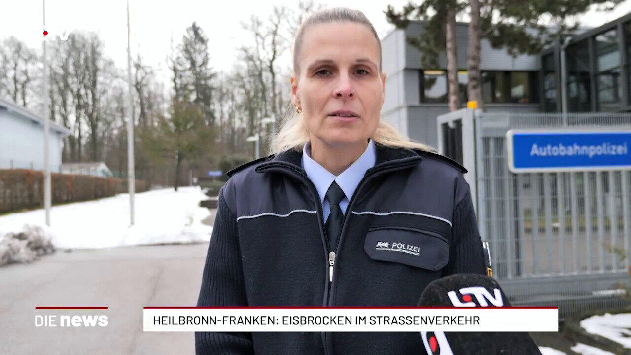 Heilbronn-Franken: Eisbrocken im Straßenverkehr