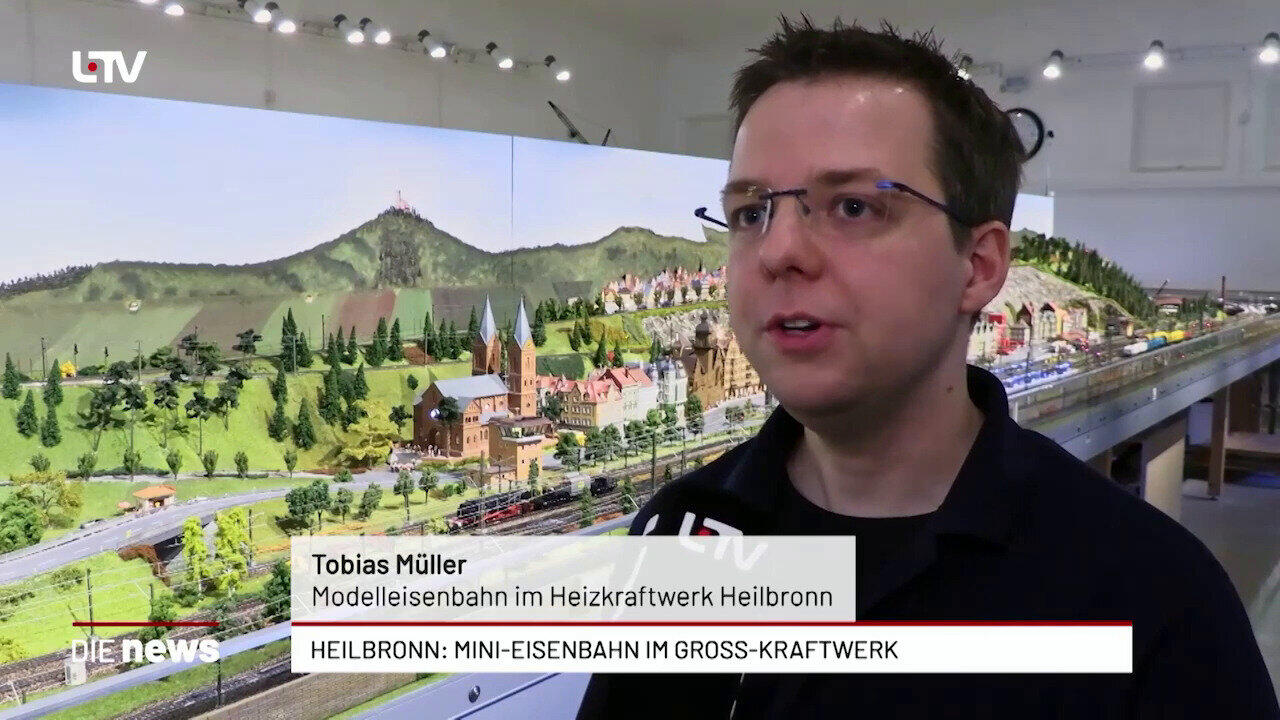 Heilbronn: Mini-Eisenbahn im Gross-Kraftwerk