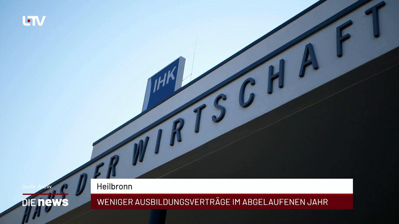 Newsblock: Heilbronn: Weniger Ausbildungsverträge im abgelaufenen Jahr +++ Heilbronn: Bürgerstiftung startet Spenden-Jah