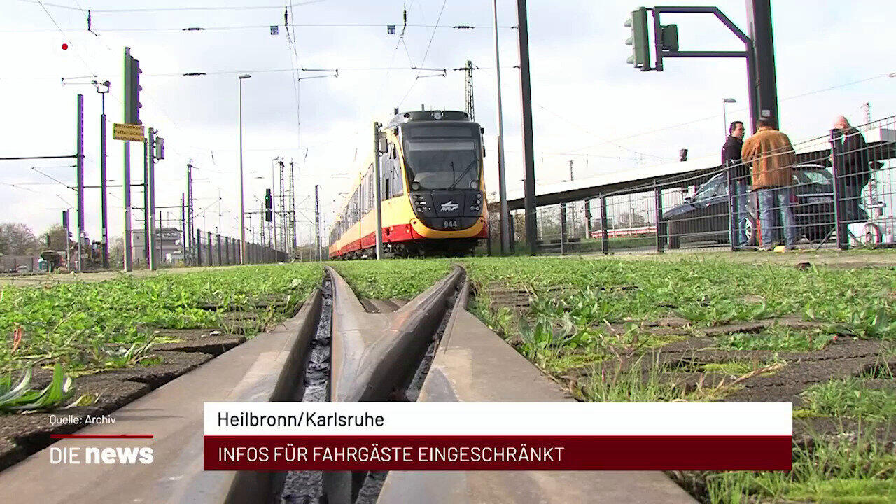 Newsblock: Heilbronn/Karlsruhe: Infos für Fahrgäste eingeschränkt +++ Heilbronn: Ehrenring für Ralf Klenk