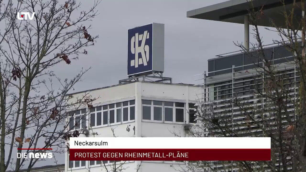 Newsblock: Neckarsulm: Protest gegen Rheinmetall-Pläne +++ Heilbronn: Weihnachtsmarkt-Deko ausgezeichnet +++ Neckarsulm: