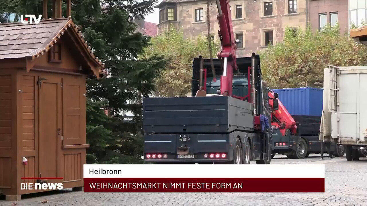 Newsblock: Heilbronn: Weihnachtsmarkt nimmt feste Form an +++ Heilbronn: Neuer Abfallratgeber ab Dezember +++ Gerabronn: