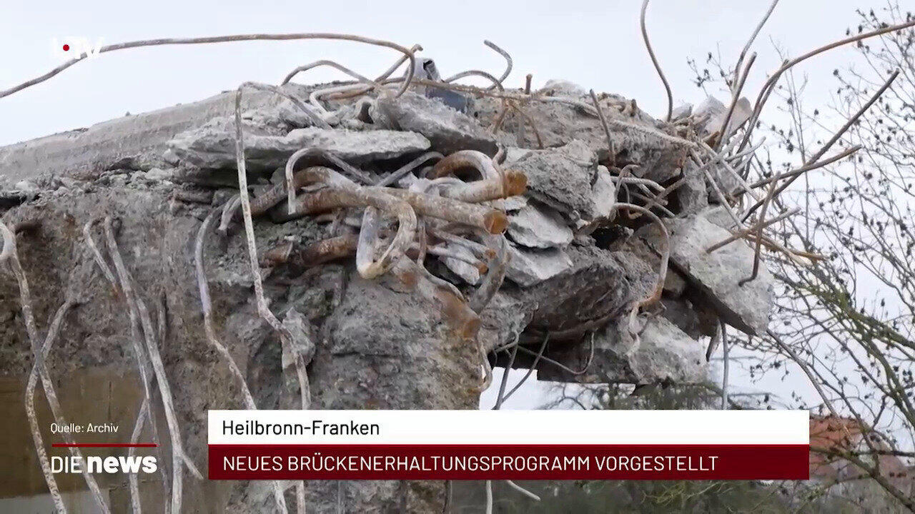 Newsblock: Heilbronn-Franken: Neues Brückenerhaltungsprogramm vorgestellt +++ Wertheim: Altstadt verwandelt sich in Baue