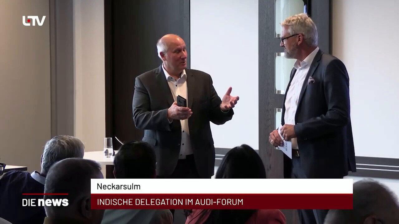 Newsblock: Neckarsulm: Indische Delegation im Audi-Forum +++ Buchen: Biberdämme mutwillig zerstört