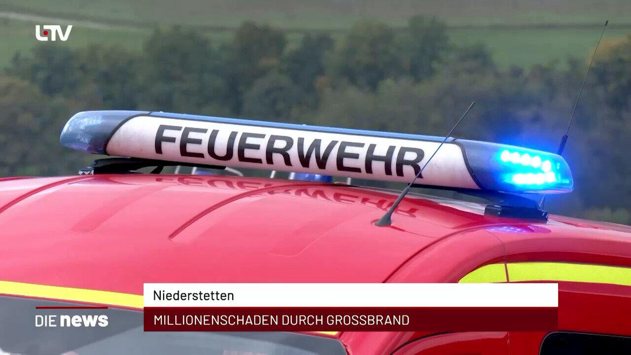 Newsblock: Niederstetten: Großbrand auf landwirtschaftlichem Betrieb +++ Künzelsau: Würth will eigene Windräder +++ Heil
