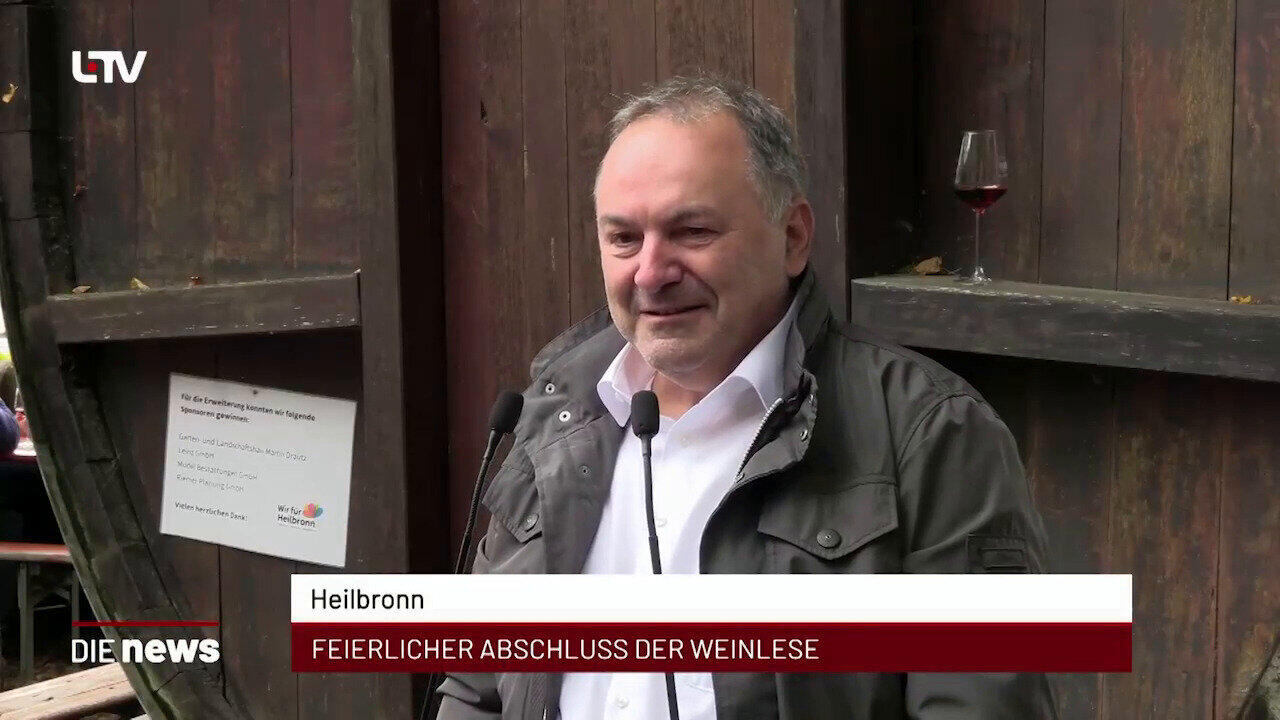 Newsblock: Heilbronn: Feierlicher Abschluss der Weinlese +++ Heilbronn: Teilnehmer-Rekord bei Rotarier-Rallye +++ Neckar