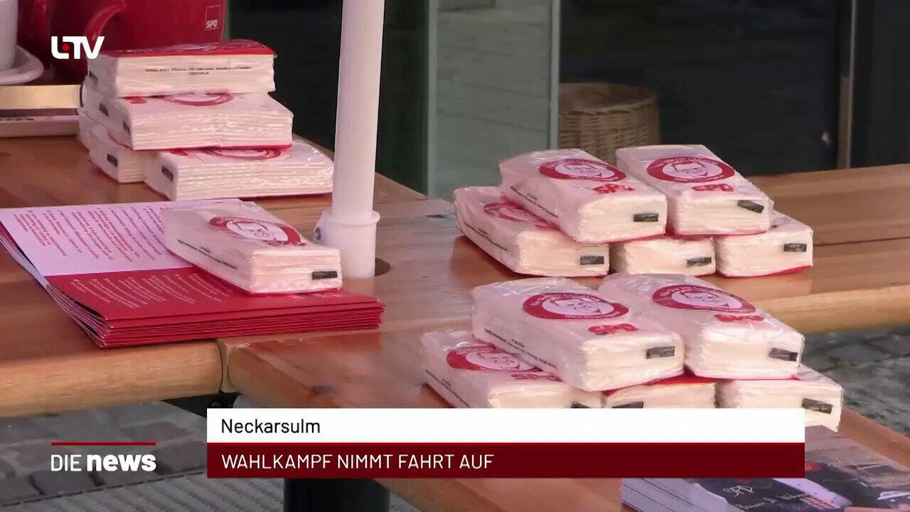 Newsblock: Neckarsulm: Wahlkampf nimmt Fahrt auf +++ Heilbronn: Einbruchserie offenbar aufgeklärt +++ Heilbronn: Feuerwe
