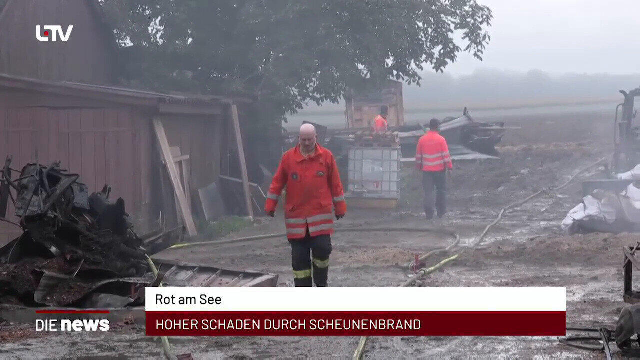 Newsblock: Rot am See: Hoher Schaden durch Scheunenbrand +++ Heilbronn: Weindorf öffnet am Donnerstag +++ Heilbronn-Fran
