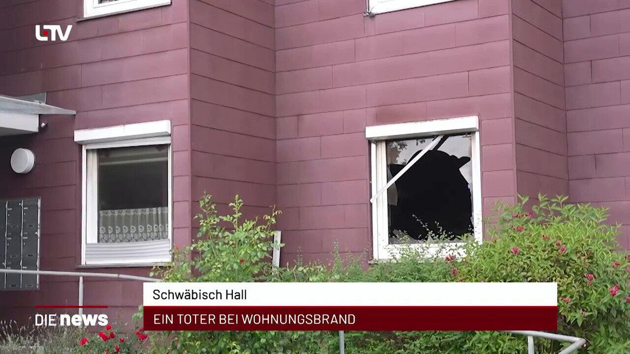 Newsblock: Schwäbisch Hall: Ein Toter bei Wohnungsbrand +++ Baumerlenbach: Frontalzusammenstoss auf Landesstrasse +++ He