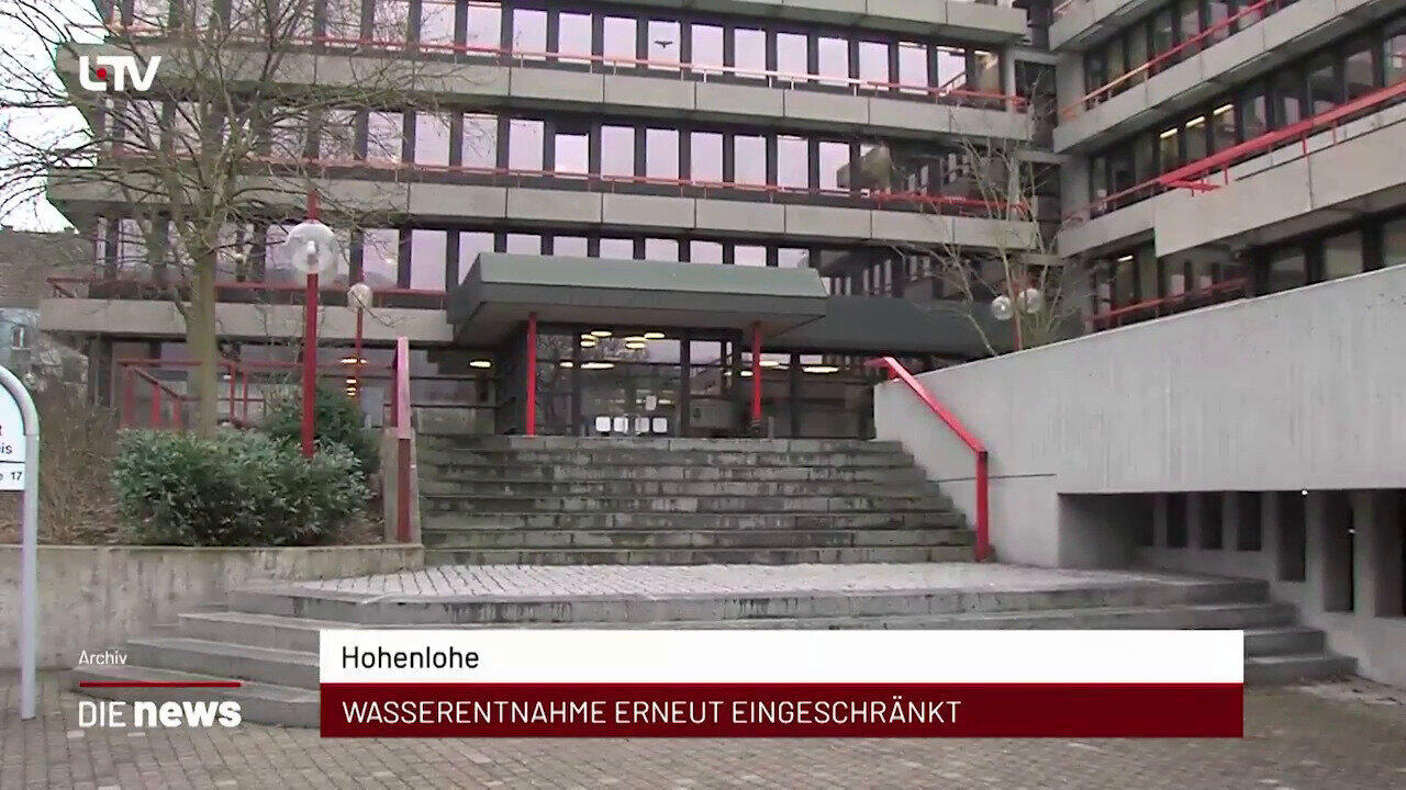Newsblock: Hohenlohe: Wasserentnahme erneut eingeschränkt +++ Igersheim: „Tag der offenen Tore“  +++ Heilbronn-Franken: 