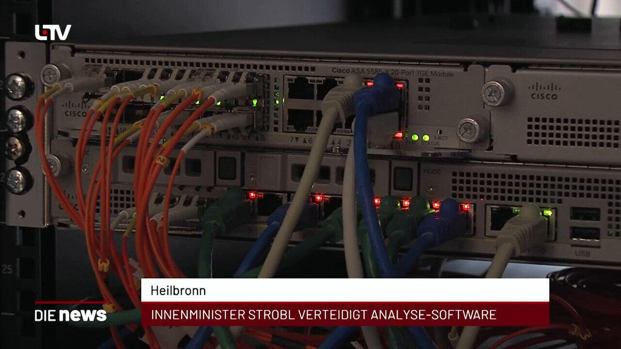 Newsblock: Heilbronn: Innenminister Strobl verteidigt Analyse-Software +++ Heilbronn: Nachfolgesuche im Mittelstand auf 