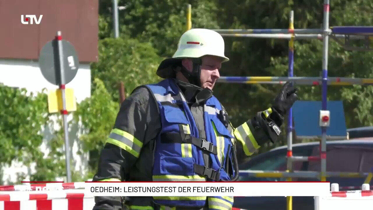 Oedheim: Leistungstest der Feuerwehr