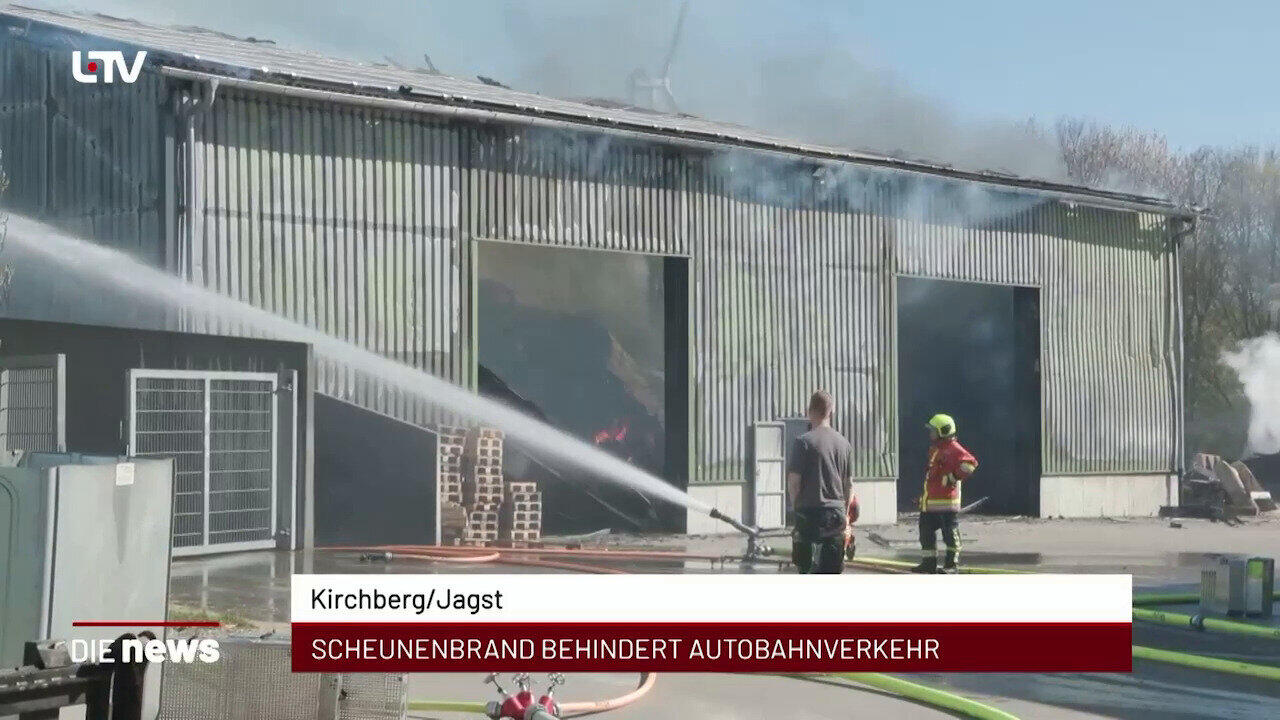 Newsblock: Kirchberg/Jagst: Scheunenbrand behindert Autobahnverkehr +++ Heilbronn: Stipendien für Studierende in Not +++