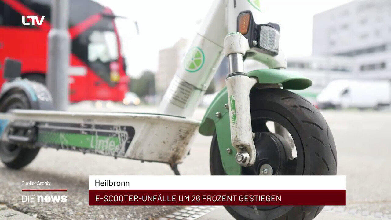 Newsblock: Heilbronn: E-Scooter-Unfälle um 26 Prozent gestiegen +++ Künzelsau: Neue Wirtschaftsbroschüre auch online +++