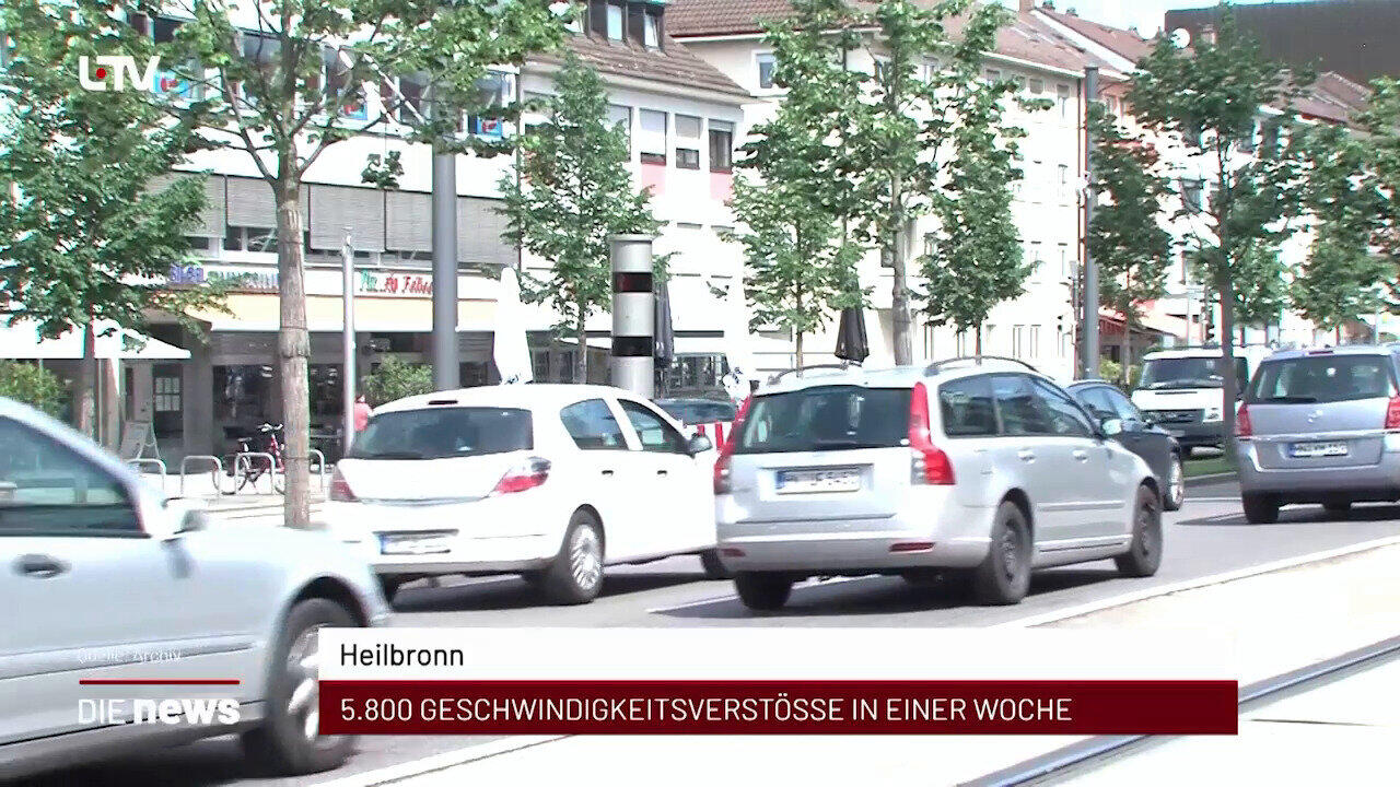Newsblock: Heilbronn: 5.200 Geschwindigkeitsverstösse in einer Woche +++ Heilbronn: Europäische Konferenz Dualer Hochsch