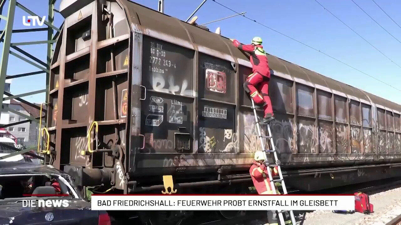 Bad Friedrichshall: Feuerwehr probt Ernstfall im Gleisbett