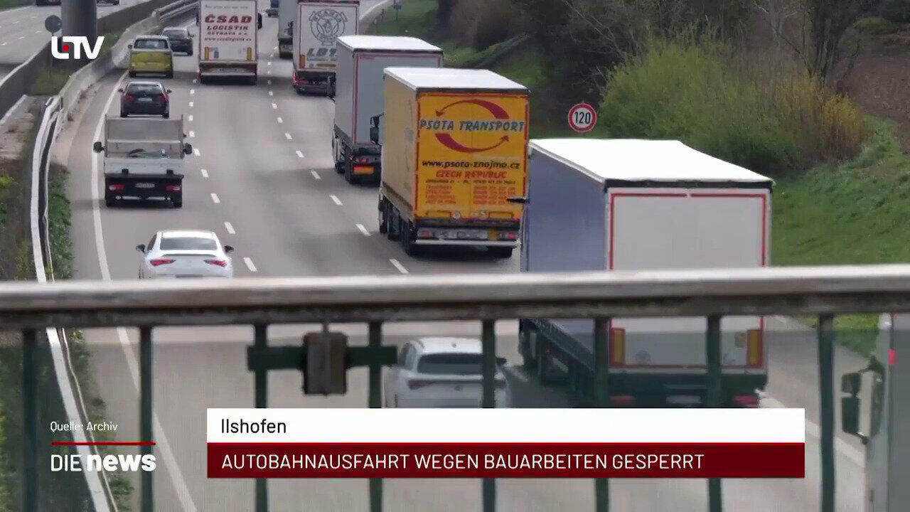 Newsblock: Ilshofen: Autobahnausfahrt wegen Bauarbeiten gesperrt +++ Heilbronn: VdK-Heilbronn feiert 80-jähriges Jubiläu