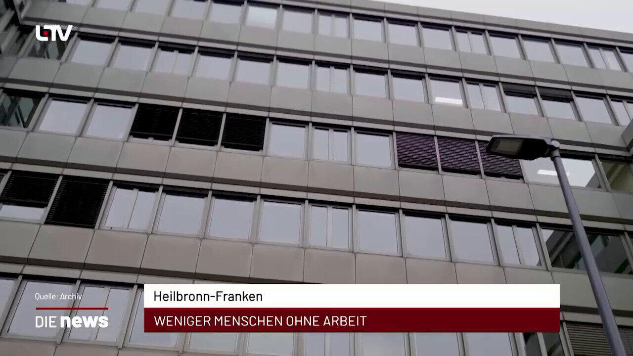 Newsblock: Heilbronn-Franken: Weniger Menschen ohne Arbeit +++ Künzelsau: Stadt erinnert an Hochwasser