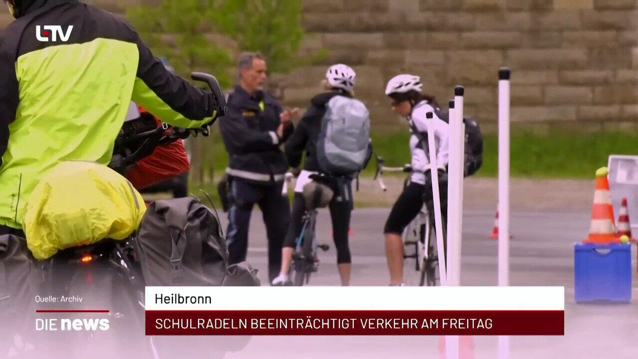 Newsblock: Heilbronn: Schulradeln beeinträchtigt Verkehr am Freitag +++ Crailsheim: OB zahlt Fussball-Gelder zurück +++ 