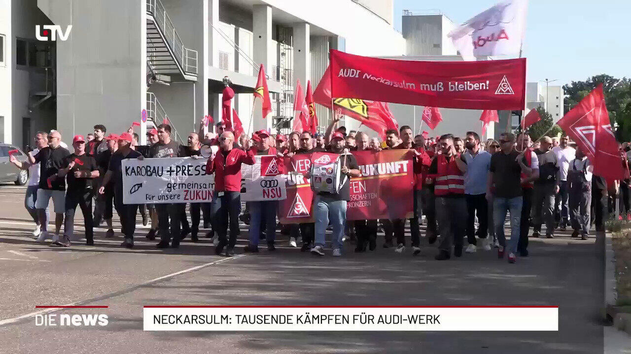 Neckarsulm demonstriert für Erhalt des Audi-Werks