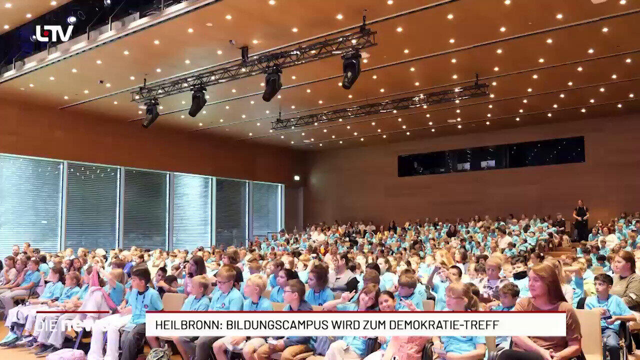 Heilbronn: 1200 Kinder feiern Demokratie auf dem Bildungscampus