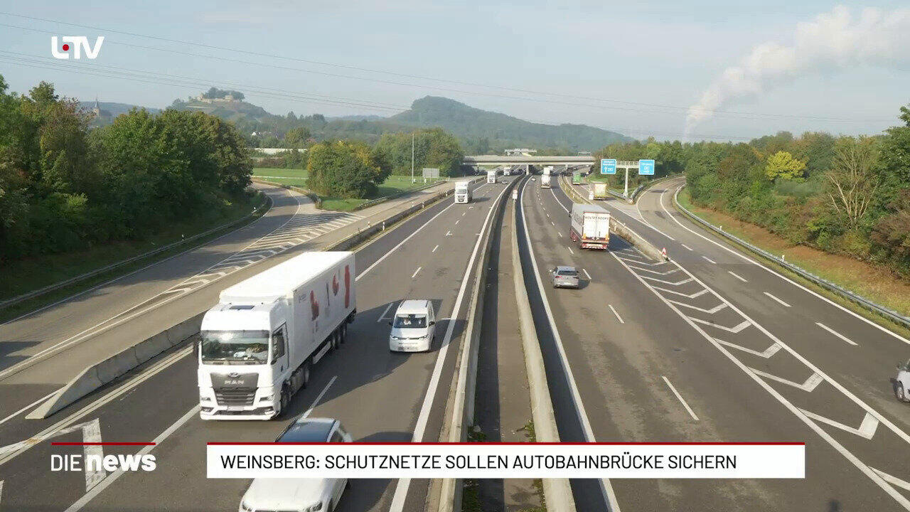 Weinsberg: Schutznetze sollen Autobahnbrücke sichern