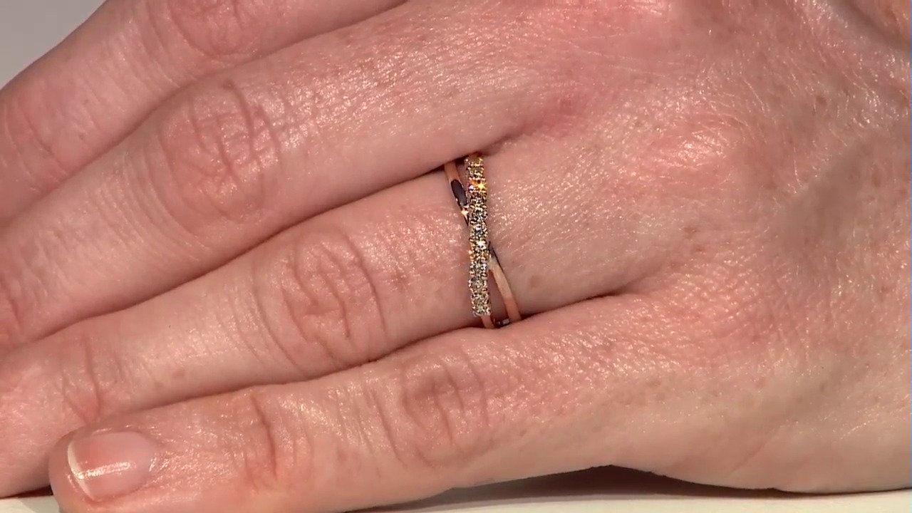 Video 9K SI1 Argyle Rose De France Diamond Gold Ring (Annette)