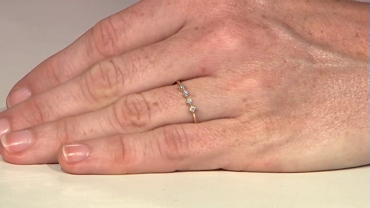 Video 9K SI1 (G) Diamond Gold Ring (Annette)