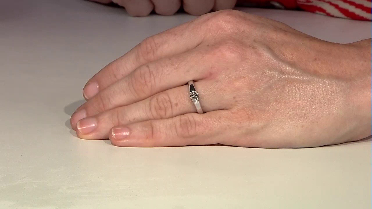 Video 14K SI1 Argyle Rose De France Diamond Gold Ring (Annette)