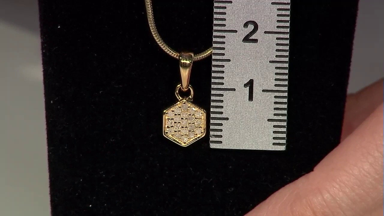 Video I3 (H) Diamant-Silberanhänger