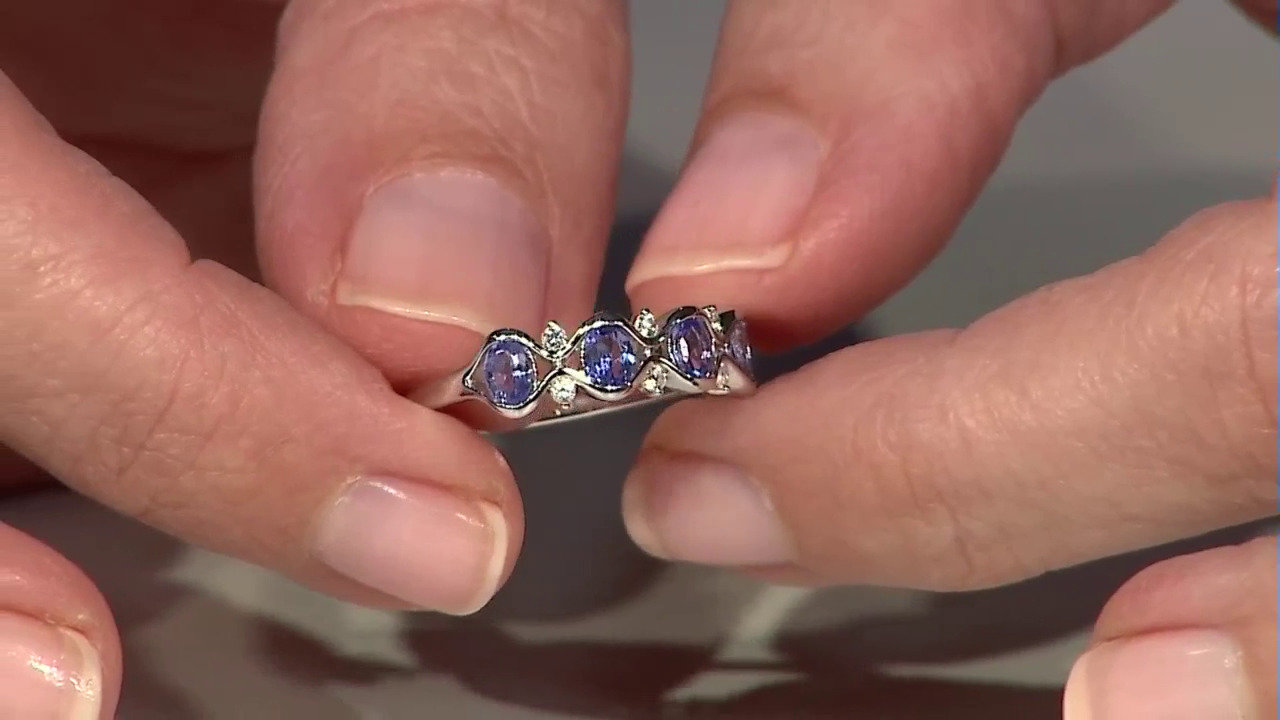 Video Tanzanite Silver Ring