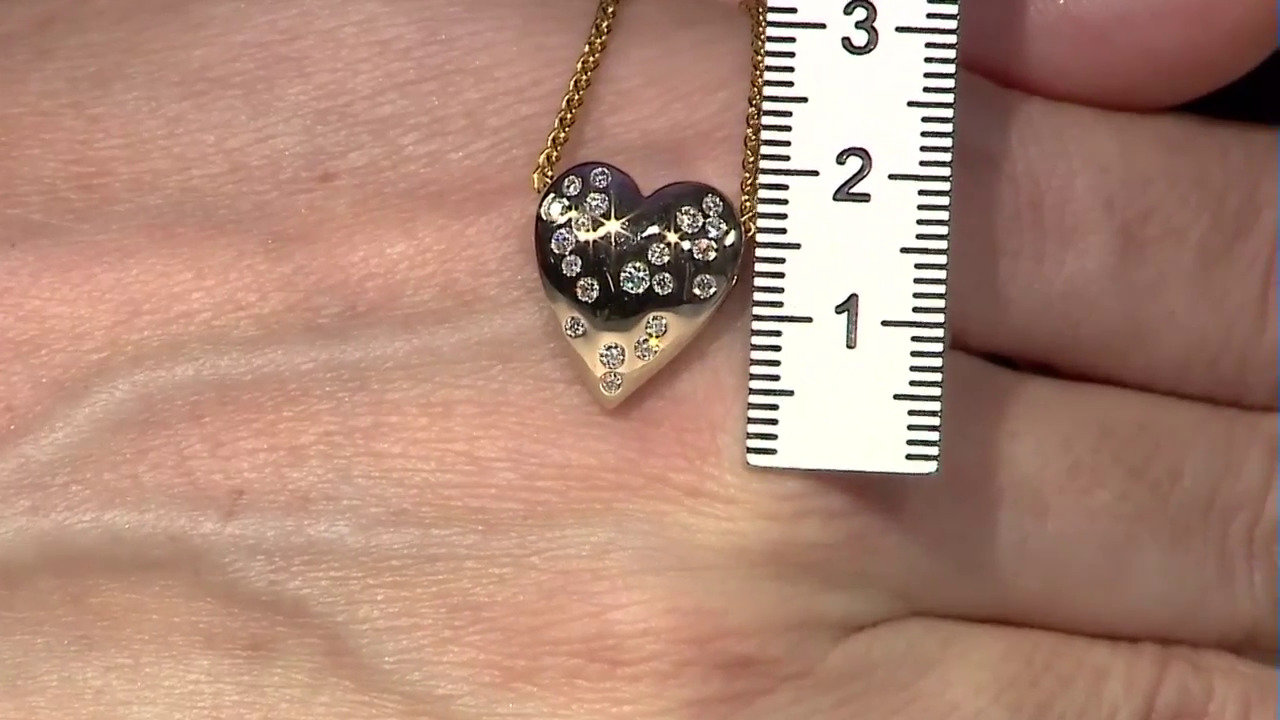 Video 14K SI2 (G) Diamond Gold Pendant (Annette)