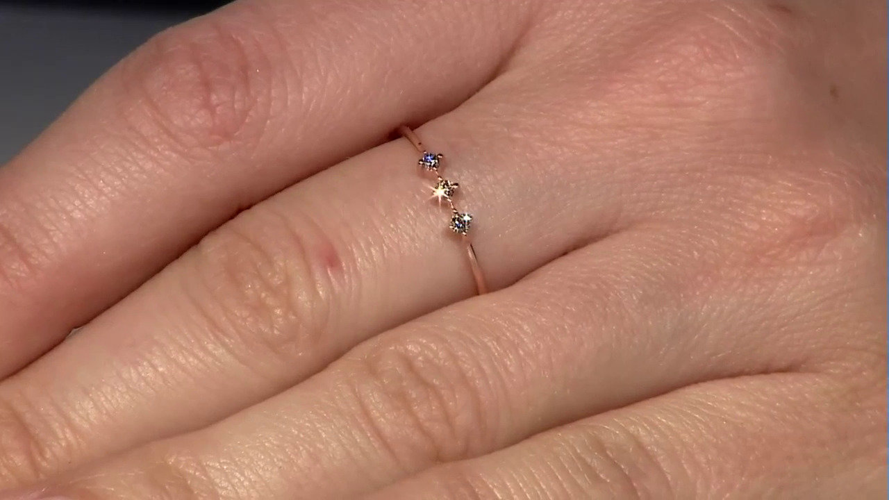 Video 9K SI1 Argyle Rose De France Diamond Gold Ring (Annette)