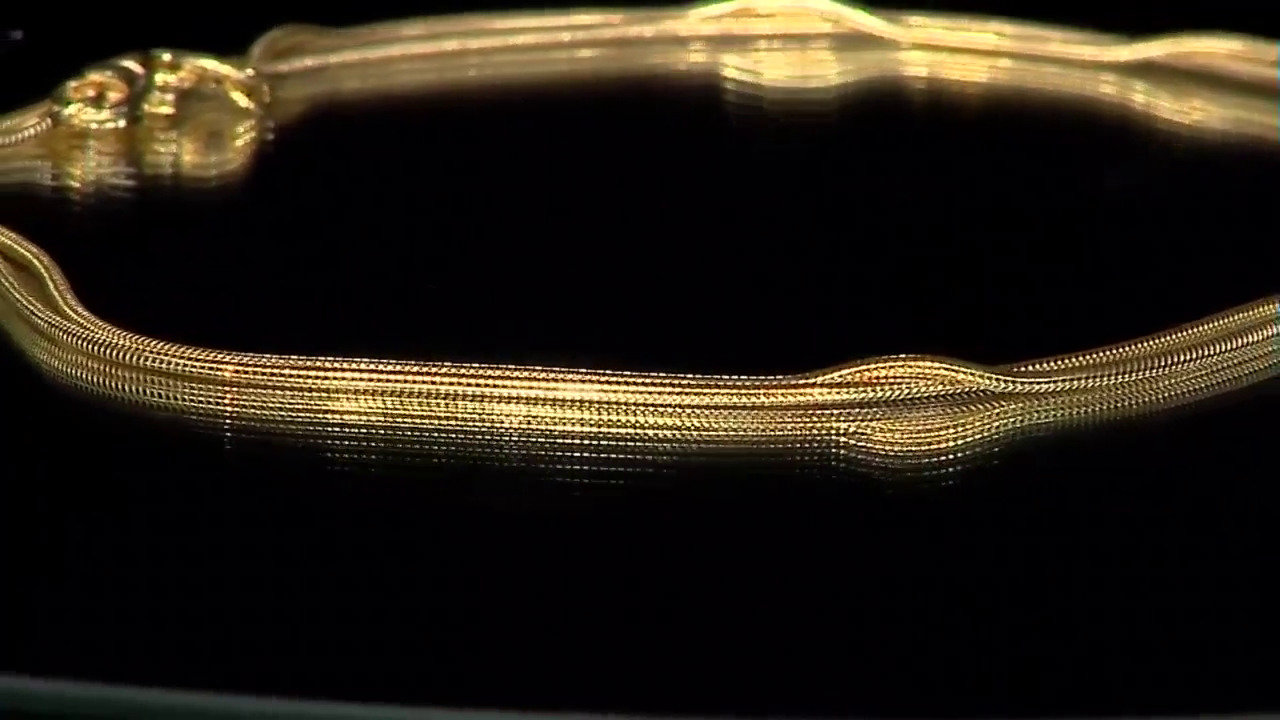 Video Silber-Schlangenkette - 4,2 g - 50 cm - vergoldet