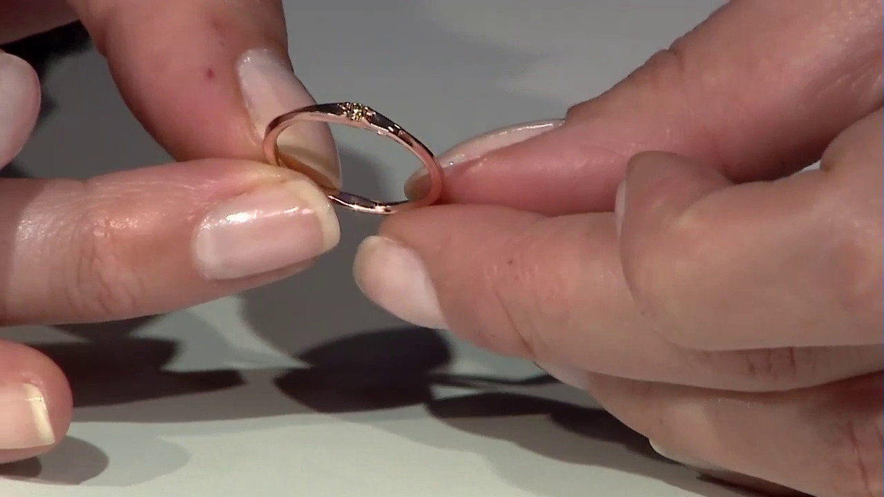 Video 9K SI1 Argyle Rose De France Diamond Gold Ring (Annette)