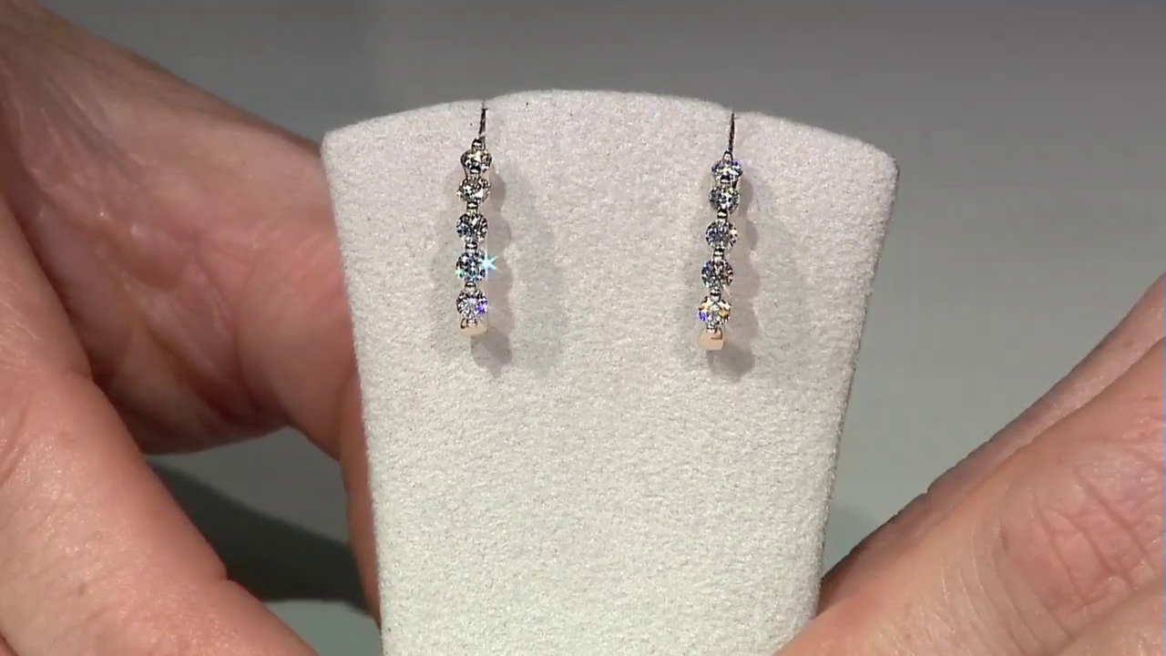 Video 9K SI1 (G) Diamond Gold Earrings (Annette)