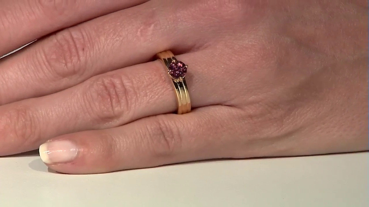 Video Bague en argent et Zircon rose