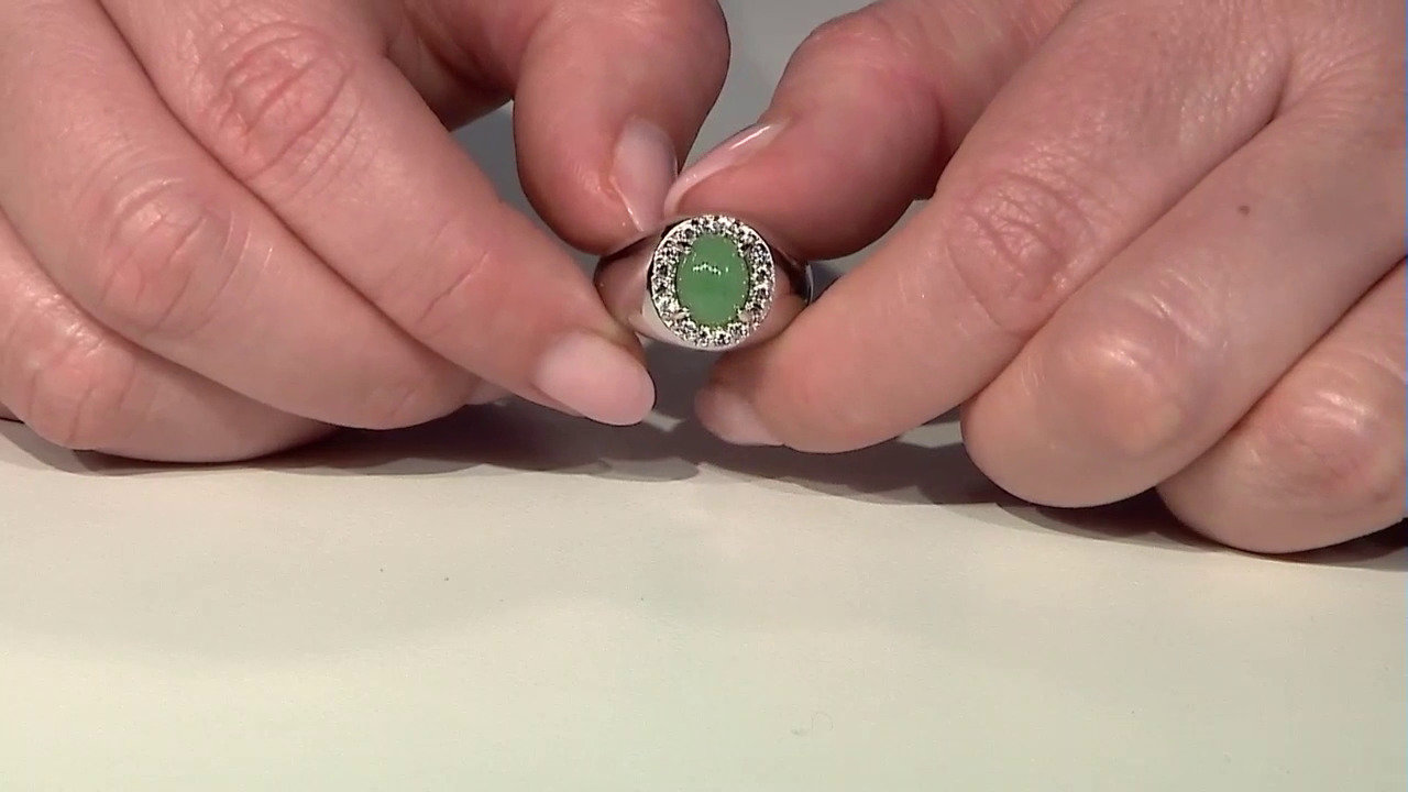 Video Imperial Chrysoprase Silver Ring