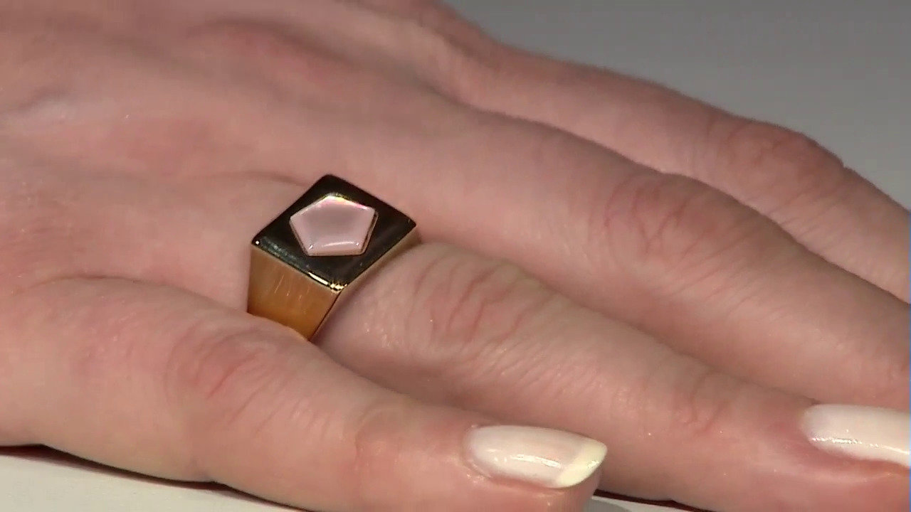Video Zilveren ring met een parelmoer