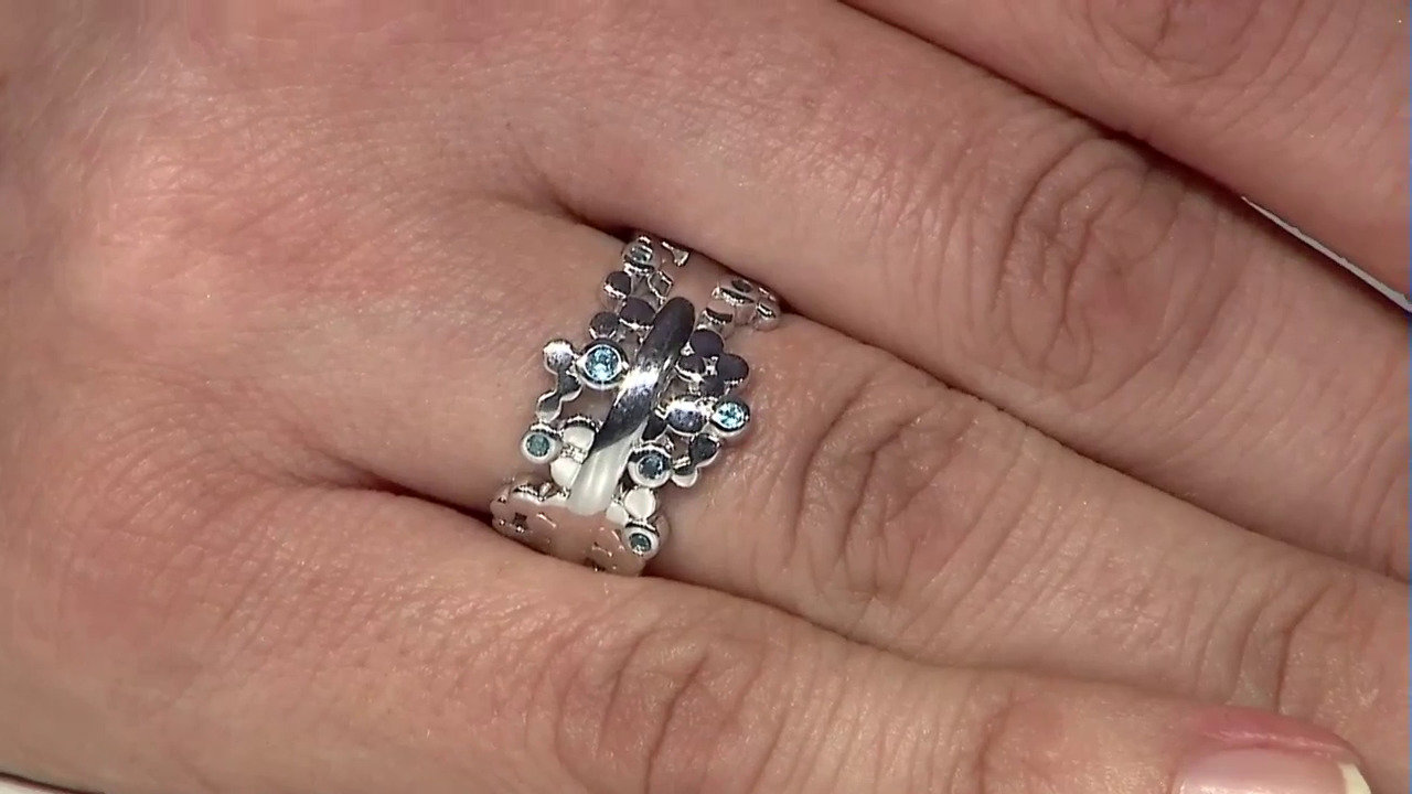 Video Zilveren ring met een Londen-blauwe topaas (MONOSONO COLLECTION)