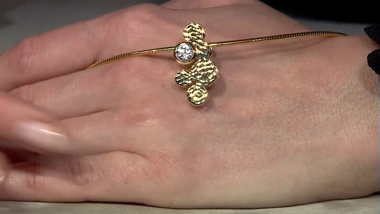 Video Pendentif en argent et Zircon (MONOSONO COLLECTION)
