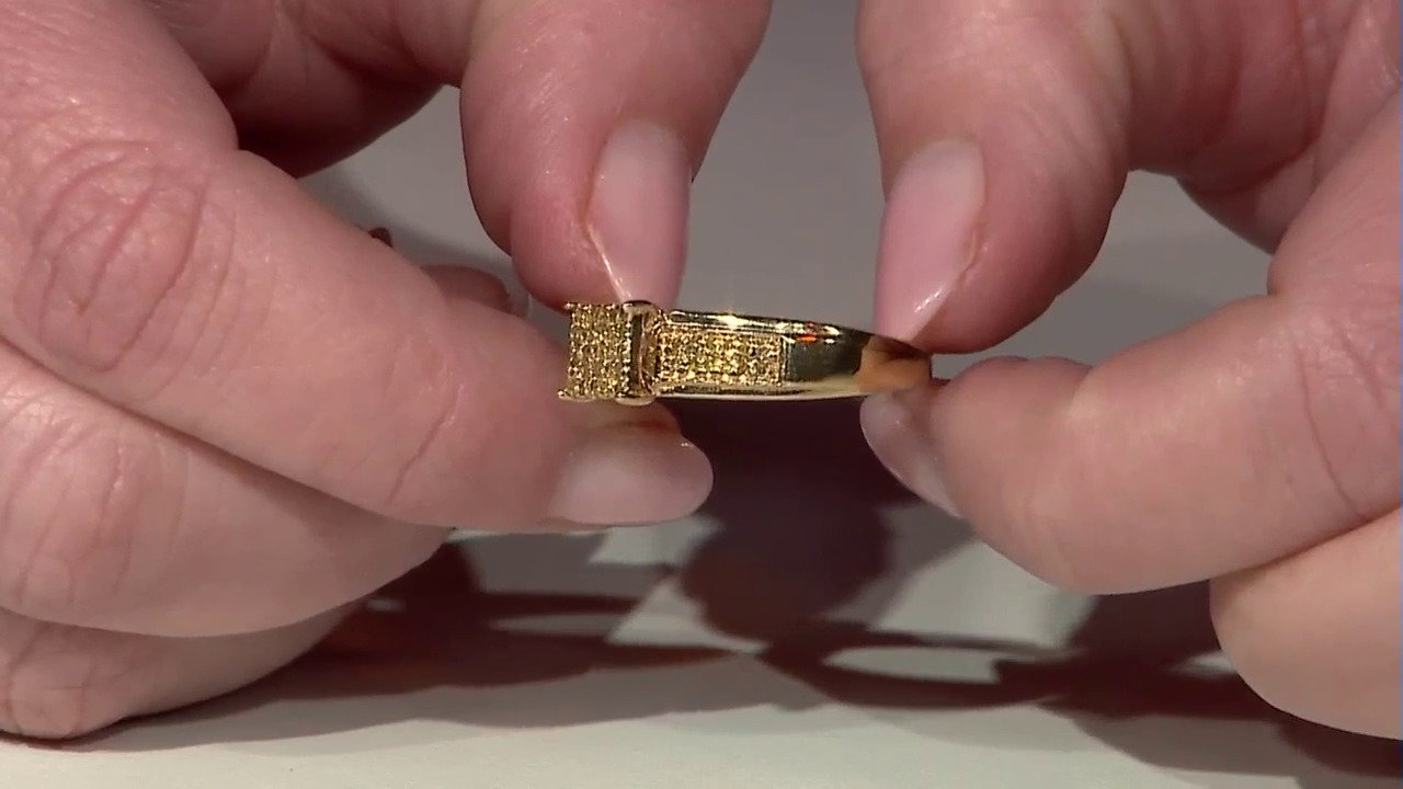 Video Zilveren ring met Fancy diamanten