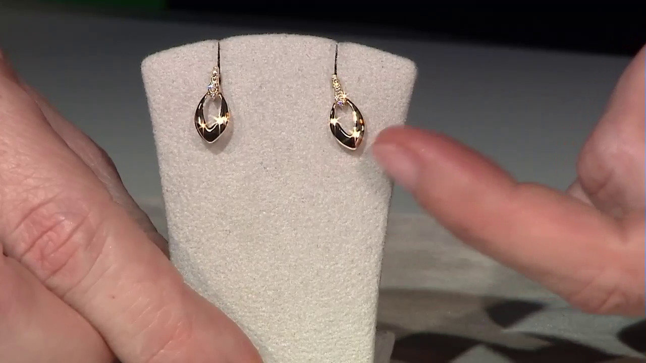 Video 14K Flawless (F) Diamond Gold Earrings (LUCENT DIAMONDS)