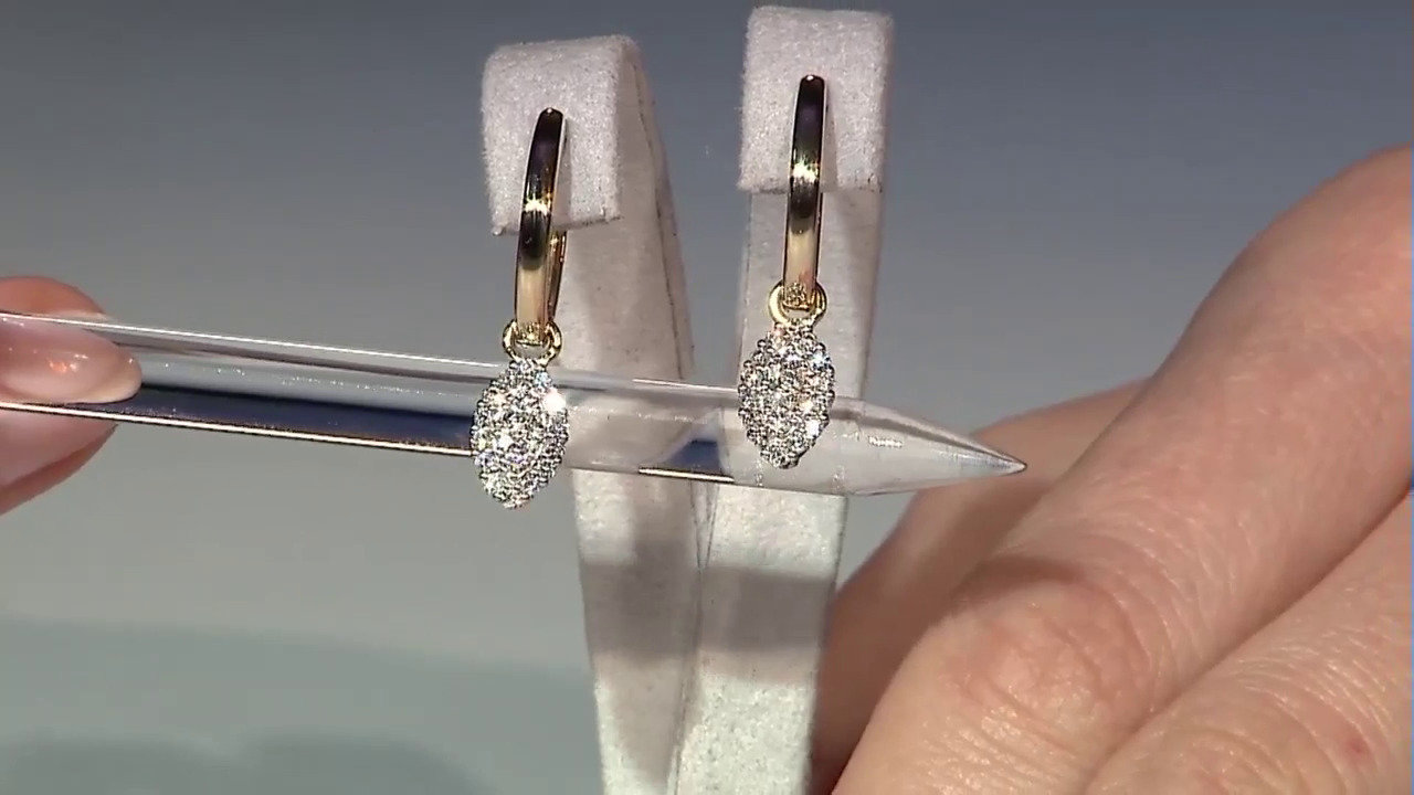 Video 9K SI2 (G) Diamond Gold Earrings (Annette)