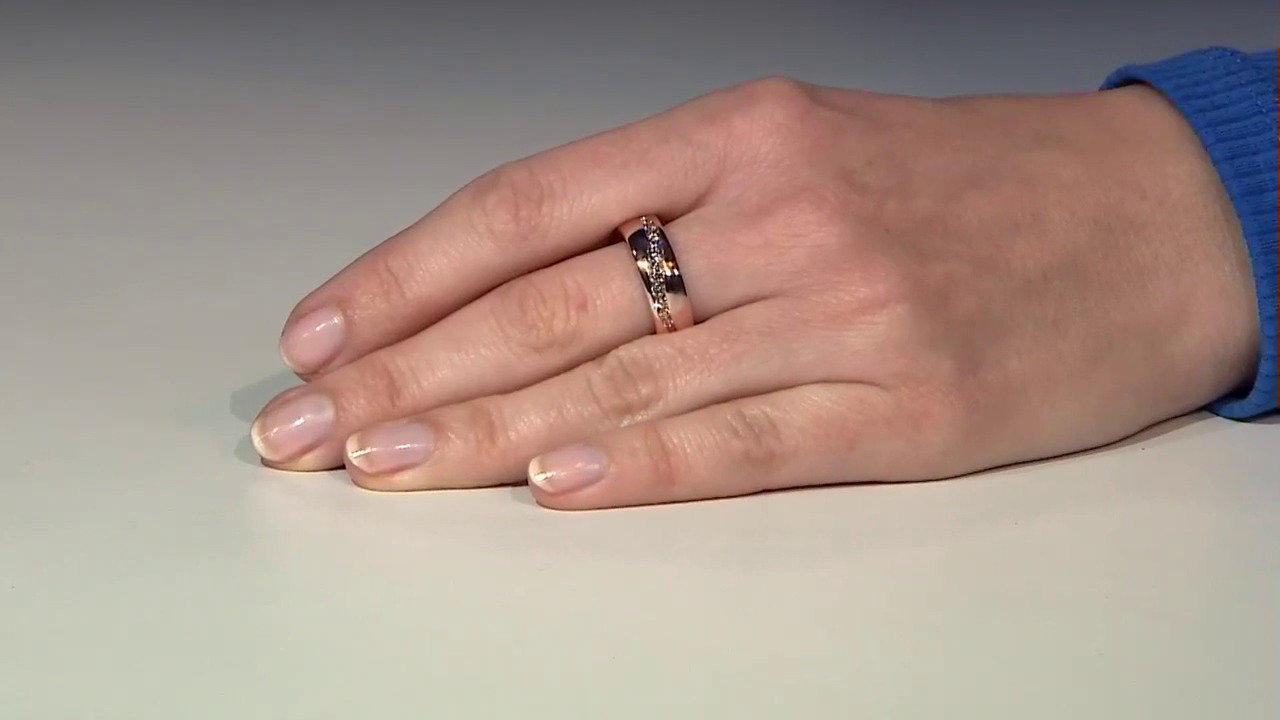 Video 9K SI1 Argyle Rose De France Diamond Gold Ring (Annette)