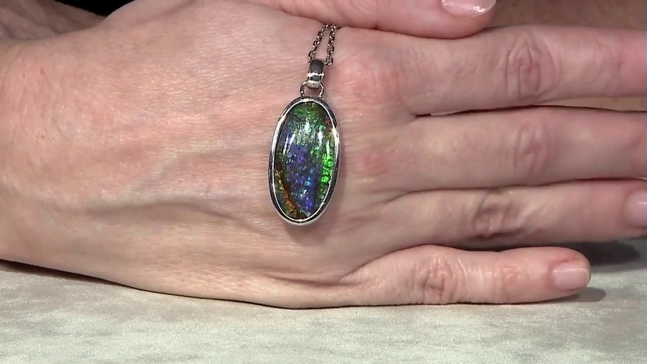 Video Ammolite Silver Pendant