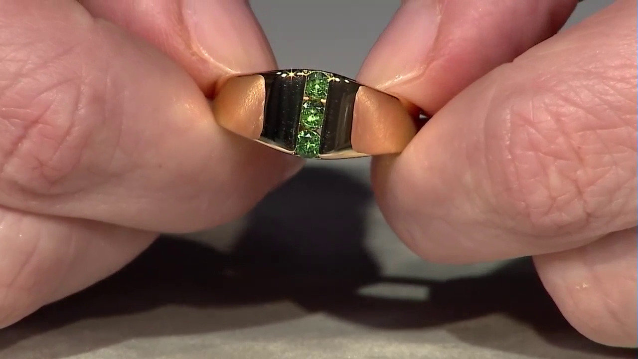 Video Zilveren ring met tsavorieten