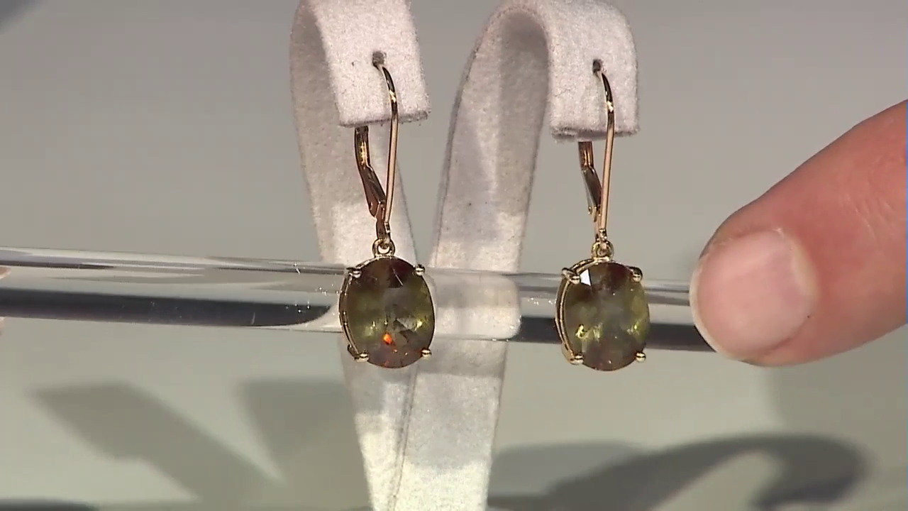 Video 9K Andalusite Gold Earrings